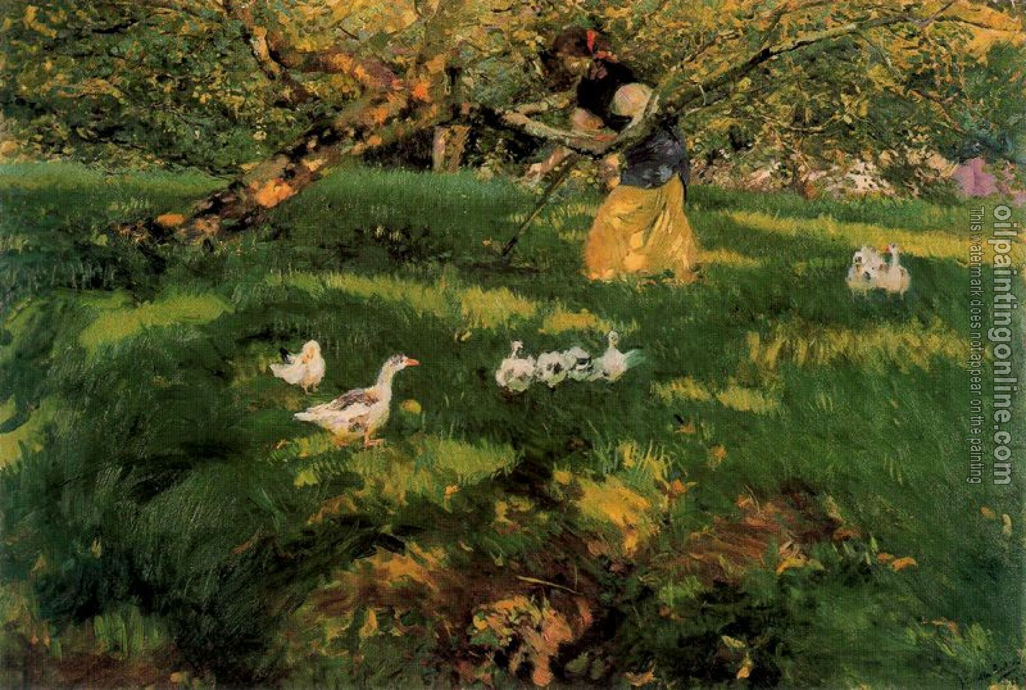 Joaquin Sorolla y Bastida - Herding Geese in the Asturias